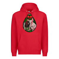 Red christmas pig Premium Hoodie - LillyAllenDesigns