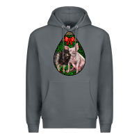 Rock christmas pig Premium Hoodie - LillyAllenDesigns