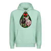 Seafoam christmas pig Premium Hoodie - LillyAllenDesigns