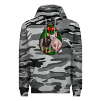 Slate Camo christmas pig Premium Hoodie - LillyAllenDesigns