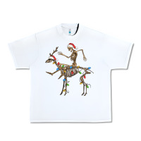 White skeleton deer santa Urban Heavy Tee - FaDigitalArtStudio