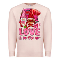 Pale Pink love is in the air with gnomies Premium Sweatshirt - NancyCooperArtShop