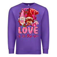 Purple love is in the air with gnomies Premium Sweatshirt - NancyCooperArtShop