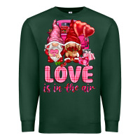 Sports Green love is in the air with gnomies Premium Sweatshirt - NancyCooperArtShop