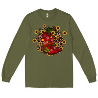 Army Green boots wood slice ornament Long Sleeve Tee - JahusDesignShop