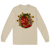 Mushroom boots wood slice ornament Long Sleeve Tee - JahusDesignShop