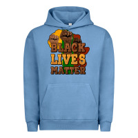 Pigment Pebble Blue black lives matter Urban Hoodie - NancyCooperArtShop