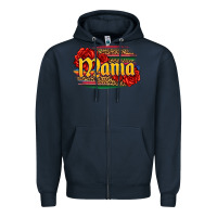 Navy Latina mama with serape and roses Zipper Hoodie - Jasminsmagicworld