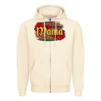 Sandshell Latina mama with serape and roses Zipper Hoodie - Jasminsmagicworld