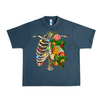 Midnight Navy skeleton chest christmas Urban Heavy Tee - FaDigitalArtStudio