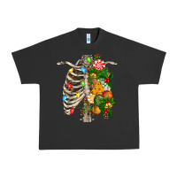 Pigment Black skeleton chest christmas Urban Heavy Tee - FaDigitalArtStudio