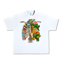 White skeleton chest christmas Urban Heavy Tee - FaDigitalArtStudio