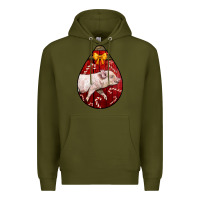 Army Green christmas pig Premium Hoodie - LillyAllenDesigns