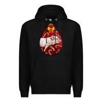 Black christmas pig Premium Hoodie - LillyAllenDesigns