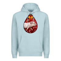 Blue Mist christmas pig Premium Hoodie - LillyAllenDesigns