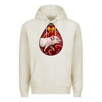 Oatmeal Heather christmas pig Premium Hoodie - LillyAllenDesigns