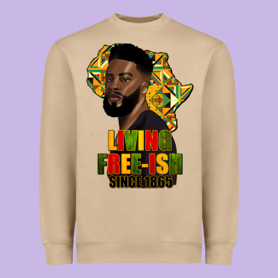 Juneteenth Living Freeish Since 1865 Heavyweight Sweatshirt Designed By Hra Design Shop