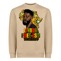 Mushroom juneteenth living freeish since 1865 Heavyweight Sweatshirt - HRA Design Shop