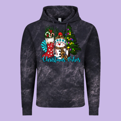 Christmas Vibes Vintage Hoodie Designed By Ranaportraitstore