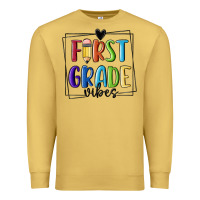 Antique Gold 1st grade vibes Premium Sweatshirt - MaliasSmallBusiness
