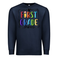 Navy 1st grade vibes Premium Sweatshirt - MaliasSmallBusiness