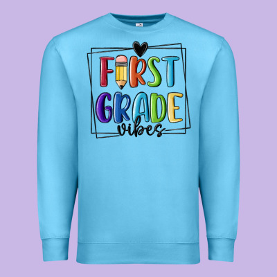 1st Grade Vibes Premium Sweatshirt Designed By Maliassmallbusiness