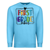 Ocean Blue 1st grade vibes Premium Sweatshirt - MaliasSmallBusiness
