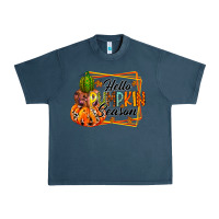Midnight Navy hello pumpkin season Urban Heavy Tee - RacoonDesign