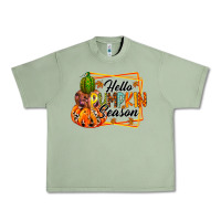Oil Green hello pumpkin season Urban Heavy Tee - RacoonDesign