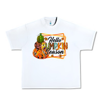 White hello pumpkin season Urban Heavy Tee - RacoonDesign
