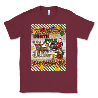 Burgundy christmas north pole delivery Classic Tee - Artiststas