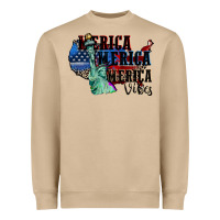 Merica Merica Merica Vibes 4th Of July Heavyweight Sweatshirt | Teevron