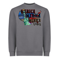 Storm Merica Merica Merica vibes 4th of july Heavyweight Sweatshirt - CowGirlArtShop