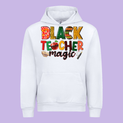 Black Teacher Magic Urban Hoodie Designed By Nancycooperartshop