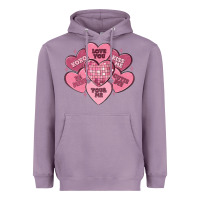 Lavender valentines conversation hearts Heavyweight Hoodie - MaliasSmallBusiness