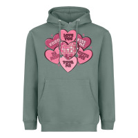 Sage valentines conversation hearts Heavyweight Hoodie - MaliasSmallBusiness