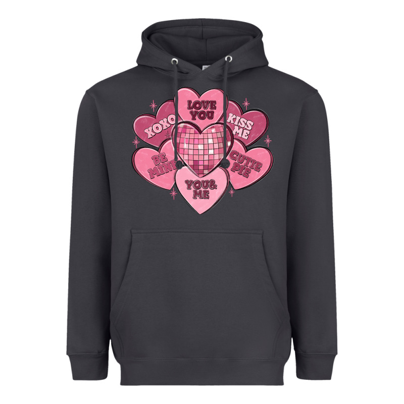 Valentines Conversation Hearts Heavyweight Hoodie by MaliasSmallBusiness | Teevron
