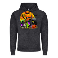 Vintage Black halloween monster truck Vintage Hoodie - Zillion Design Studio