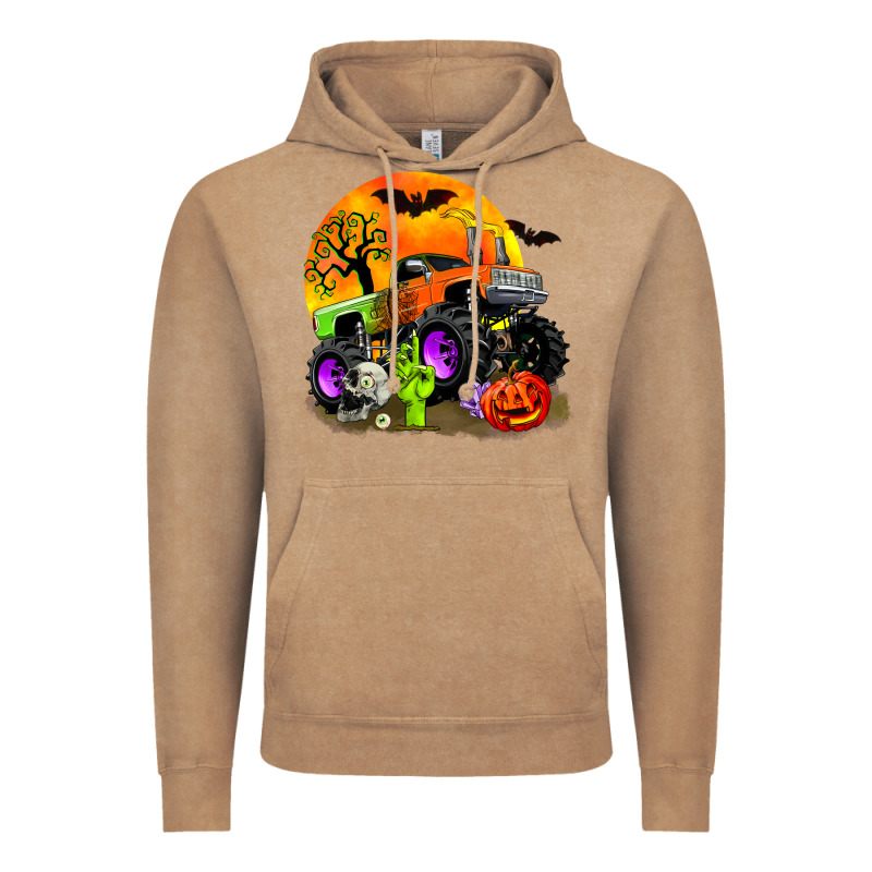 Halloween Monster Truck Vintage Hoodie by Zillion Design Studio | Teevron