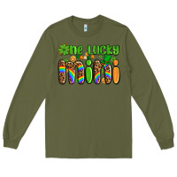 Army Green st patricks one lucky mini Long Sleeve Tee - AdoDesignShop