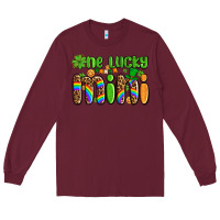 Burgundy st patricks one lucky mini Long Sleeve Tee - AdoDesignShop