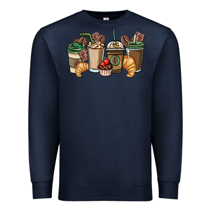 Coffee Coffee Cups Premium Sweatshirt by NancyCooperArtShop | Teevron