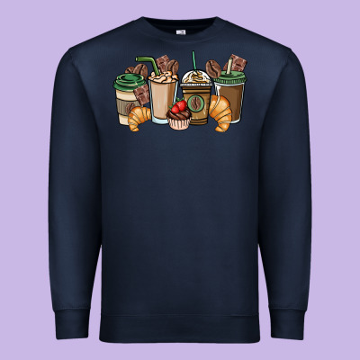 Coffee Coffee Cups Premium Sweatshirt Designed By Nancycooperartshop