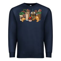 Navy coffee coffee cups Premium Sweatshirt - NancyCooperArtShop
