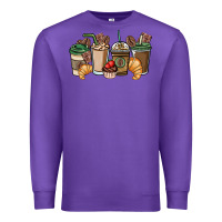 Purple coffee coffee cups Premium Sweatshirt - NancyCooperArtShop