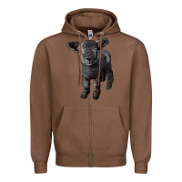 Chestnut southdown baby sheep Zipper Hoodie - LillyAllenDesigns