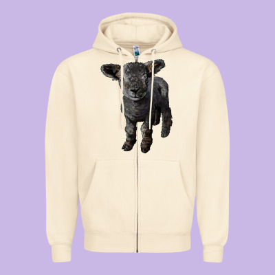 Southdown Baby Sheep Zipper Hoodie Designed By Lillyallendesigns