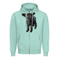 Seafoam southdown baby sheep Zipper Hoodie - LillyAllenDesigns