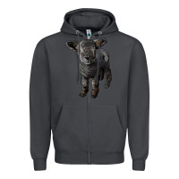Smoke southdown baby sheep Zipper Hoodie - LillyAllenDesigns