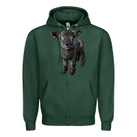 Sports Green southdown baby sheep Zipper Hoodie - LillyAllenDesigns